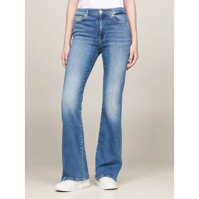 Abbildung von Tommy Jeans Sylvia Flare Bootcut, Damen, Größe: 26x30, Denim medium