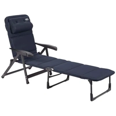 Abbildung von Crespo Sonnenliege Liegestuhl AP 233 Air Deluxe Camping Strand Garten Liege Alu blau