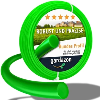 Abbildung von Gardazon Trimmerfaden (rundes Profil) Freischneider Faden Universell Mähfaden für Motorsense Ersatzfaden Rasentrimmer Nylonfaden (2.4 mm)