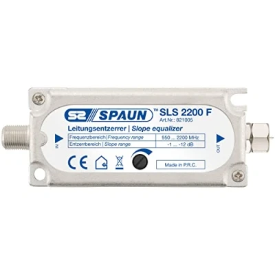 Abbildung von Spaun SLS 2200 F Satelitten Inline Leitungsentzerrer zum Ausgleichen der frequenzabhängigen Schräglage geeignet für UHD, 4K, FHD, HDTV