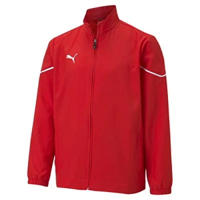 Abbildung von Puma Fussball Teamsport Teamrise Sideline SJ Trainingsjacke für Kinder, Größe: 140, Rotschwarz