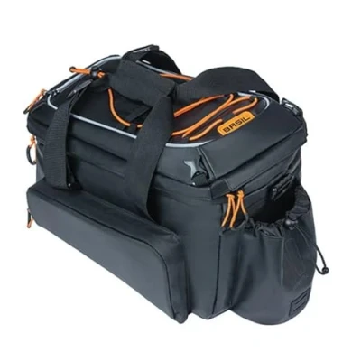 Abbildung von Tasche Für Gepäckträger Basil Miles Tarpaulin XL Pro MIK 9 36 Liter 31 X 23 20 Cm Black Orange