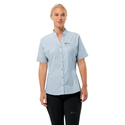 Abbildung von Jack Wolfskin Norbo Hemdbluse, Damen, Größe: XS, Soft blue check