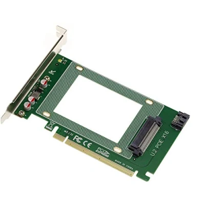 Abbildung von KALEA INFORMATIQUE PCIe x16 Controller Karte vom Typ 3.0 für NVMe U.2 SSDs.
