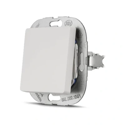 Abbildung von REV PrimaLuxe Lichtschalter Taster, 230VAC, 10A, 100W, Unterputz, weiss