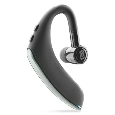 Abbildung von Cellularline Bold Mono Bluetooth Headset mit langlebigem Akku 40 Minuten Ladezeit für 23 Stunden Autonomie integrierte Mikrofon Multifunktionstaste, Schwarz