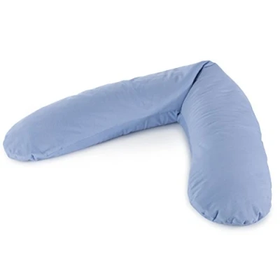 Abbildung von Theraline Ersatzbezug für Das Original Schwangerschaftskissen &amp; Stillkissen, Stillkissen Bezug 190 cm, aus 100% Baumwolle, Farbe: Chambray