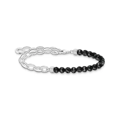 Abbildung von THOMAS SABO Charm Armband mit Beads, A2098 130 11 L19, 404 17 Onyx oder Türkis Imitat