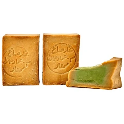 Abbildung von Carenesse Seifen Set Original Aleppo Seife 2 x 200 g, 20% Lorbeeröl &amp; 80% Olivenöl, Alepposeife, Seife, Lorbeerölseife, Olivenölseife, Duschseife