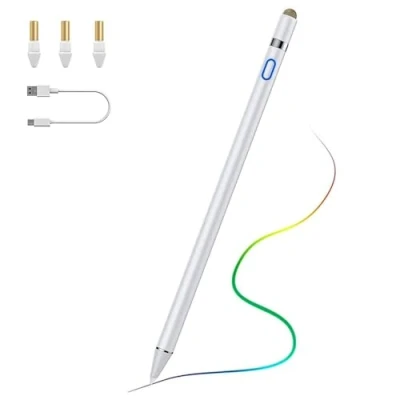 Abbildung von TiMOVO Stylus Stift für iPad, Apple Pencil iPad 10/9/8/7/6, 20Std.Batterielebensdauer Palm Rejection Pen 2018 2024 Pro,iPad Air,iPad Mini Hochpräzis 1. Generation, Weiß