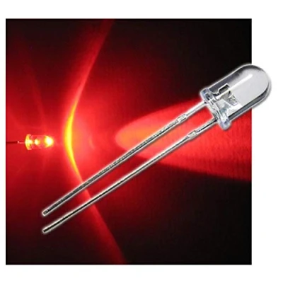 Abbildung von world trading net 10 LEDs 5mm wasserklar blinkend rot Set, Leuchtdiode, bedrahtet, Diode Leuchtend, als Bauteil