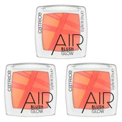Abbildung von Catrice AirBlush Glow, Rouge, Nr. 040, Orange, langanhaltend, sofortiges Ergebnis, schimmernd, vegan, ohne Parfüm, Alkohol, Parabene, 3er Pack (3x5.5g)