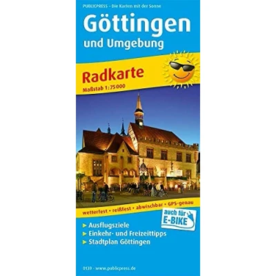 Abbildung von Göttingen und Umgebung: Radkarte mit Ausflugszielen, Einkehr &amp; Freizeittipps Stadtplänen, wetterfest, reissfest, abwischbar, GPS genau. 1:75000 (Radkarte: RK)