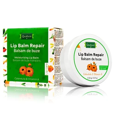 Abbildung von Qualuca Lippenbalsam Repair mit Calendula &amp; Vitamin A, Lippenpflege, für trockene Lippen 20g