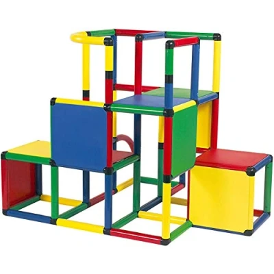 Abbildung von move and stic Klettergerüst PROFI Grundbaukasten, erstes umbaubar, (Spiel Spar Set, komplettes Set), Rutschenanbau möglich, aus recyclebarem Kunststoff, Made in Germany