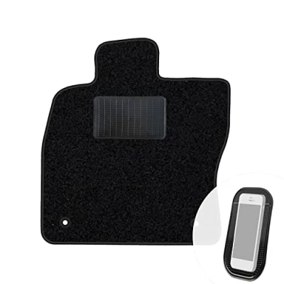 Abbildung von moto MOLTICO Fahrer Fußmatte Auto Velours Fahrerseite Autoteppiche Schwarz Fahrermatte 1 teilig passend für Skoda Octavia III, IV ab 2013