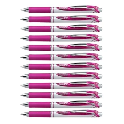 Abbildung von Pentel EnerGel XM BL77 Gelschreiber mit Druckmechanik, magenta (12 Stück)