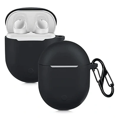 Abbildung von kwmobile Hülle kompatibel mit Xiaomi Redmi Airdots 3 Pro/Buds Pro Kopfhörer Case TPU Silikon Cover Schutzhülle in Schwarz