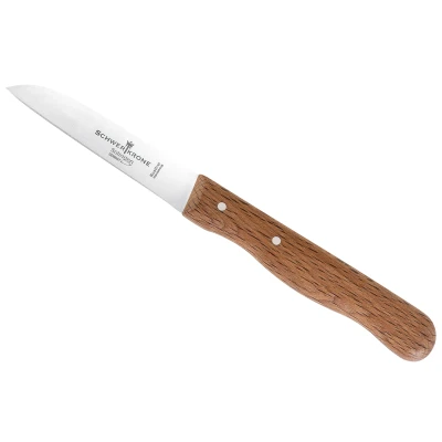 Abbildung von Schwertkrone Messer Holzgriff Buche gerade/Gemüsemesser Scharf Küchenmesser Schälmesser Allzweckmesser/Germany rostfrei 3&quot; / Handabzug Dünnschliff (3&quot; gerade)