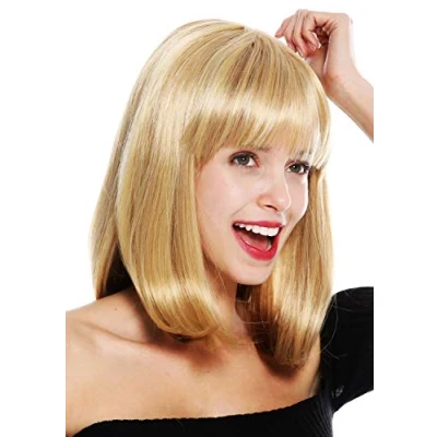 Abbildung von WIG ME UP VK 1 660H Perücke Damenperücke kurz schulterlang Longbob Pony glatt Blond Hellblond Mix