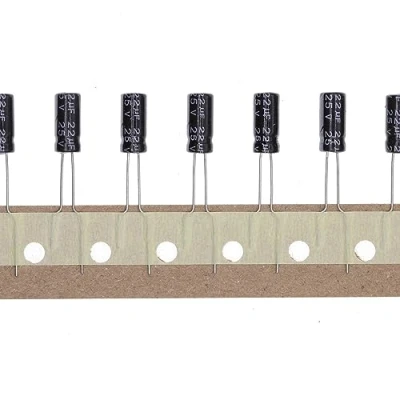 Abbildung von 100 Stück 25V 22UF Steckbarer Aluminium Elektrolytkondensator 5x11 5 * 11mm