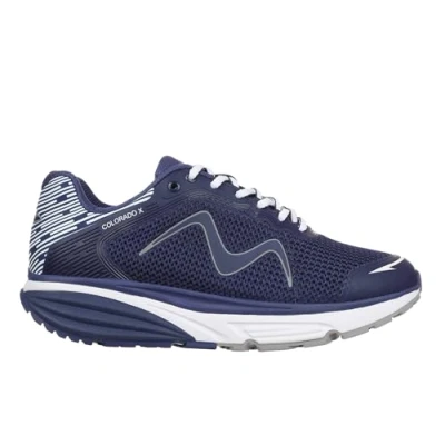 Abbildung von MBT Colorado X Modern Style Damen Sneakers. Anatomische und Bequeme Laufschuhe. Physiologische Schuhe für Komfort Stabilität mit gebogener Sohle. Laufschuhe
