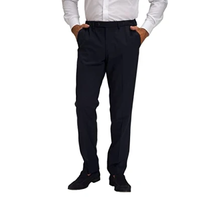 Abbildung von JP 1880 Herren große Größen L 8XL Hose, Business, FLEXNAMIC, Baukasten Zeus, teilelastischer Bund, bis Gr. 72/36 dunkel Marine 35 813829730