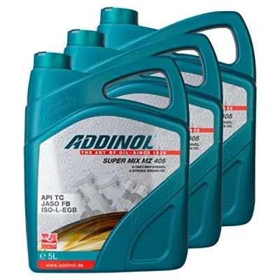 Abbildung von 3X Addinol Motoröl Motorenöl Motor Motoren Oil Engine 2 Takt Super Mix Mz 405 (Rot Gefärbt) 5L