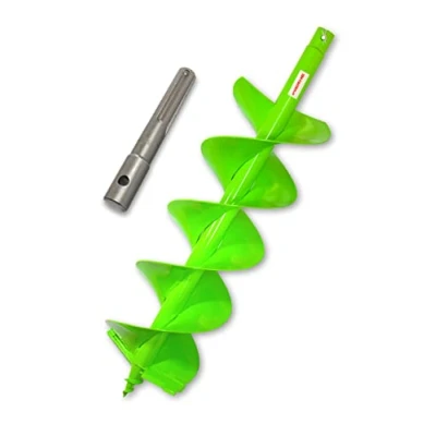 Abbildung von WERHE Profi Bohrer für Erdbohrer 200 mm Doppel Welle Pfahlbohrer Brunnenbohrer robuste Bohrspitze mit SDS Max Adapter