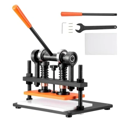 Abbildung von VEVOR Leder Stanzmaschine Manuelle Lederschneidemaschine 28 x 14 cm, Prägemaschine 1,5 t Belastbare Geeignet für Leder, PVC/Eva Schaumstoff, Nicht Klebende Materialien