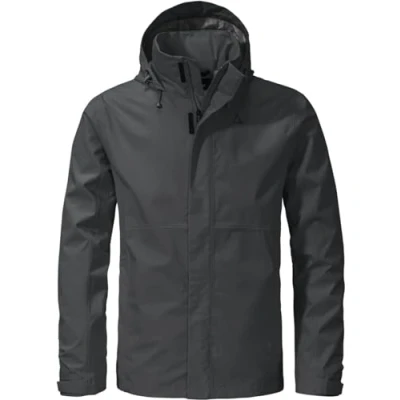Abbildung von Schöffel Gmund Regenjacke / wasserabweisende Jacke, Herren, Größe: 60R, Black