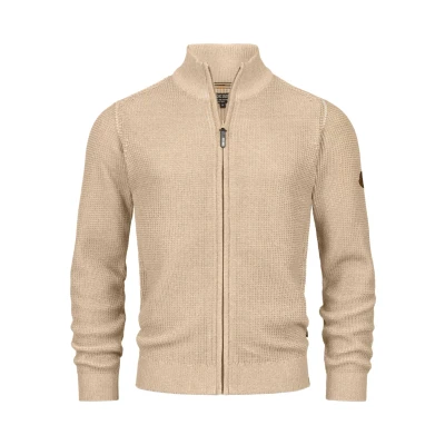 Abbildung von Indicode Jeans Inlayton Strickjacke, Herren, Größe: Small, Irish cream