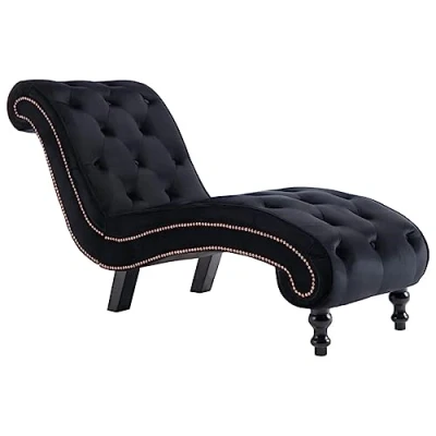 Abbildung von vidaXL Chaiselongue Relaxliege Liegestuhl Relaxsessel Loungesessel Sesselliege Liegesessel Komfortliege Recamiere Lounge Schwarz Wildleder Optik