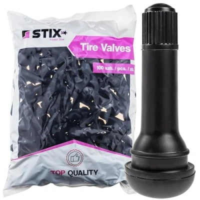 Abbildung von STIX Automotive Equipment 100 x Gummiventile TR414 Ventil Reifen Schlauchlos Alufelgen Stahlfelgen 11,3 mm