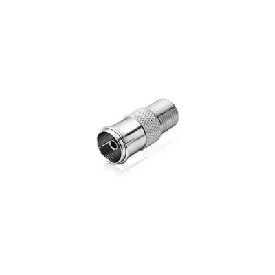 Abbildung von conecto Antennen Adapter, F Buchse auf IEC Buchse, Adapter zum Verbinden von Anschlüssen mit Sat Anschlüssen, SA CC50834