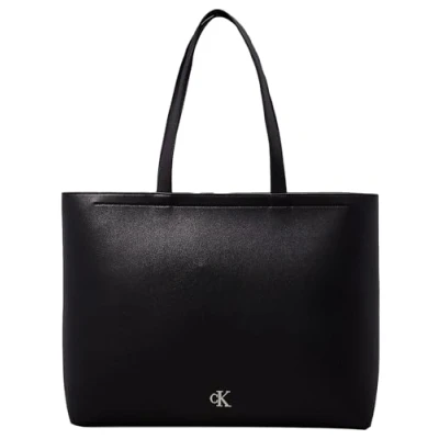 Abbildung von Calvin Klein Jeans Minimal Monogram SLIM TOTE Shopping Bag, Damen, Größe: One Size, Black