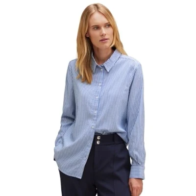 Abbildung von Street One Streifen Hemdbluse, Damen, Größe: 44, Blau