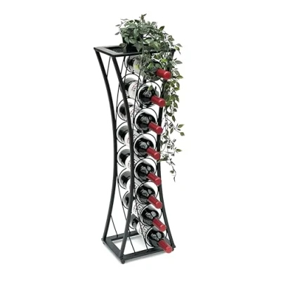 Abbildung von DanDiBo Weinregal Metall Schwarz Stehend Mika 80 cm Flaschenregal Modern, für 8 Flaschen
