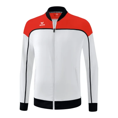 Abbildung von Erima Unisex Kinder „CHANGE by erima&quot; funktionelle Präsentationsjacke, weiß/rot/schwarz, 164