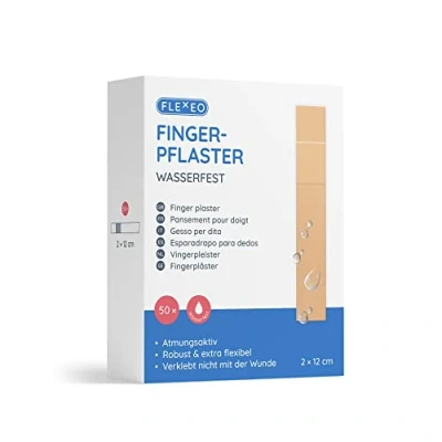 Abbildung von FLEXEO Wundpflaster Fingerpflaster (50 St), wasserfest beige, 2cmx12cm