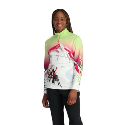 Abbildung von Spyder Sunset Zip T Neck, Damen, Lime Ice, L