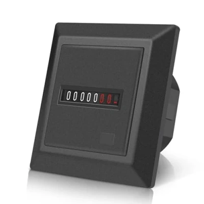 Abbildung von Agatige Betriebsstundenzähler, AC 220 240 V 50 Hz Digitalanzeige Drehzahlmesser Zeitschaltuhr für Baumaschinen