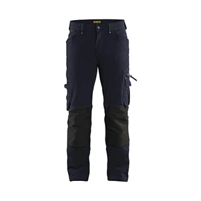 Abbildung von Blaklader 198916448699D120 X1900 Handwerker Arbeitshose ohne Nageltaschen 4 Wege Stretch, Dunkel Marineblau/Schwarz, Größe D120