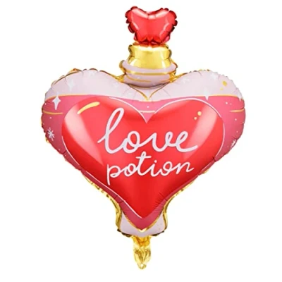 Abbildung von Folienballon Love Potion Deko Valentine Verlobung Hochzeit Valentinstag Herz Ballon Liebestrank Zaubertrank Liebe
