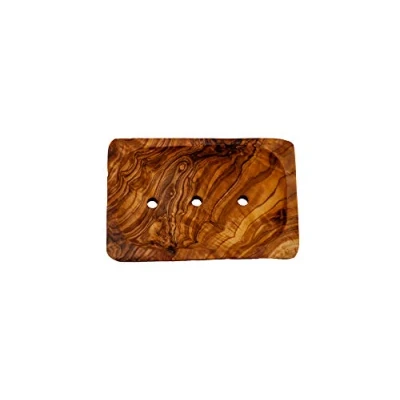 Abbildung von Seifenschale Seifenhalter Seifenablage Rustikal aus Olivenholz Dekorativ fürs Bad ca. 12 x 8 cm