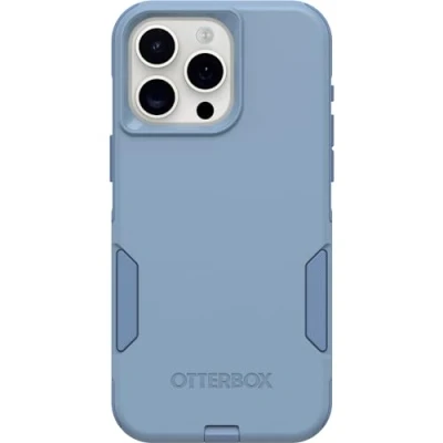 Abbildung von OtterBox Schutzhülle für iPhone 15 Pro Max (nur) Commuter Series Crisp Denim (Blau), schlank und robust, taschenfreundlich, mit Portschutz