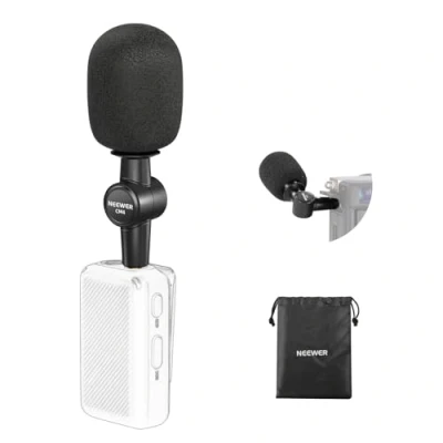 Abbildung von NEEWER 3,5mm TRS Omnidirektionales Mikrofon für DSLR Kamerarecorder, Mini Vlog Podcast Interviews, kompatibel mit Rode Wireless GO II 2 CM28 DJI Kabelloser Mikrofonsender, CM4