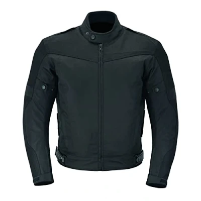 Abbildung von Texpeed Motorradjacke herren Mit protektoren Motorrad Motorroller Biker Wasserdicht Jacke Rüstung (EN 1621 1) Schwarz XL