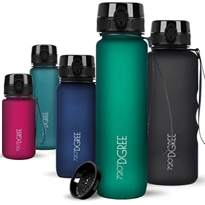 Abbildung von 720DGREE Trinkflasche “uberBottle“ softTouch +Sieb Multicolour 1L BPA Frei Wasserflasche für Uni, Sport, Fitness, Fahrrad, Outdoor Sportflasche aus Tritan Leicht, Bruchsicher, Nachhaltig