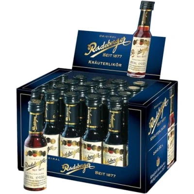 Abbildung von Radeberger Original Kräuterlikör Seit 1887 24 x 0,02L Premium Kräuterschnaps Mit Der Langen Tradition Bitter